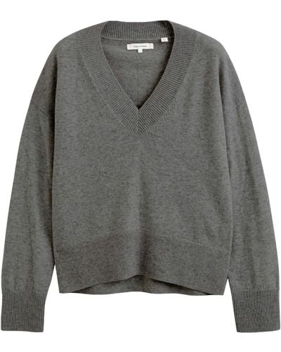 Chinti & Parker Wool-cashmere V-neck Jumper - Grey