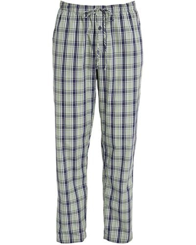 Hanro Cotton Check Pyjama Trousers - Grey