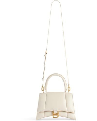 Balenciaga Small Padded Hourglass Top-handle Bag - Natural