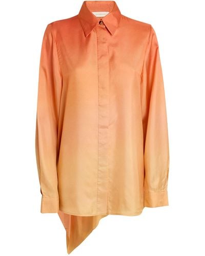Zimmermann Silk Tranquillity Scarf Shirt - Orange