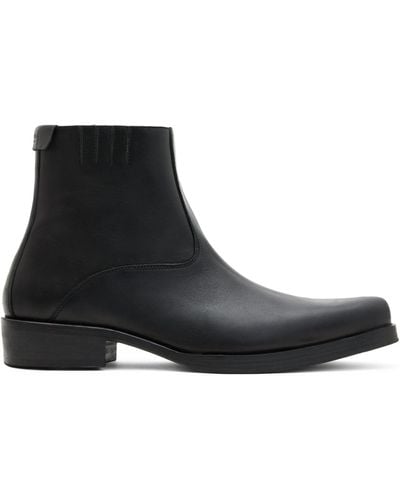 AllSaints Booker Leather Boots - Black