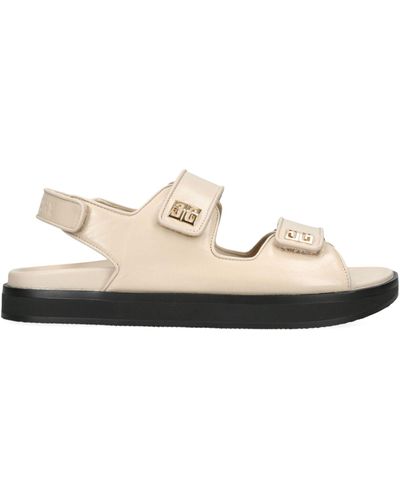 Givenchy Leather 4g Sandals - Natural