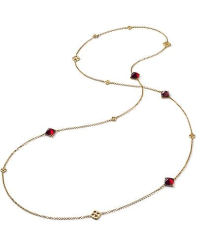 Baccarat Gold Vermeil Mini Médicis Red Long Necklace