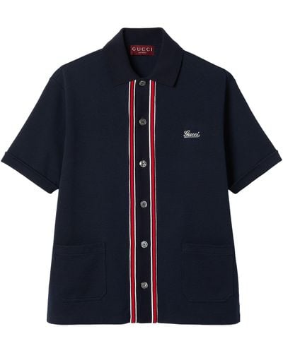 Gucci Jersey Polo Shirt - Blue