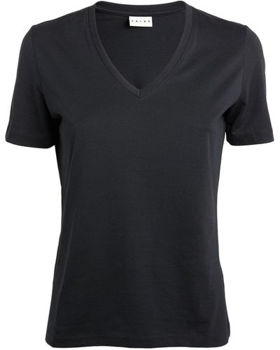 FALKE V-neck T-shirt - Black