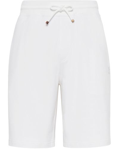 Brunello Cucinelli Cotton-blend Bermuda Shorts - White