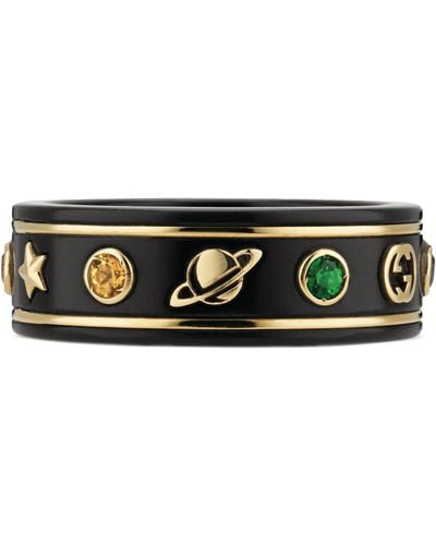 Gucci Icon Ring With Gemstones - Black
