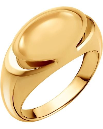 BVLGARI Yellow Gold Cabochon Ring - Metallic
