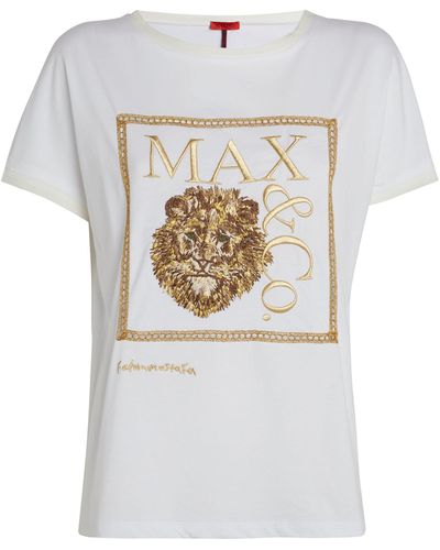 MAX&Co. X Fatima Mostafa Embroidered T-shirt - White