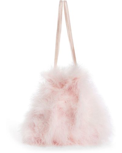 Yves Salomon Mini Feather Top-handle Bag - Pink