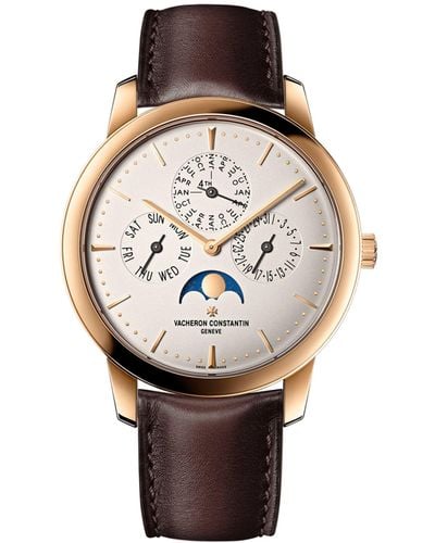 Vacheron Constantin Rose Gold Patrimony Perpetual Calendar Ultra-thin Watch 41mm - Gray