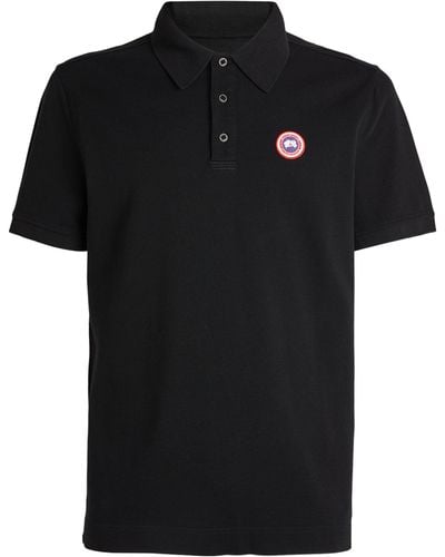Canada Goose Logo Beckley Polo Shirt - Black