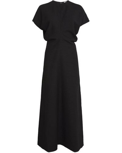 Totême Draped Maxi Dress - Black