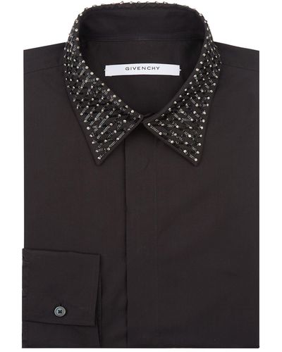 Givenchy Sequin Collar Shirt - Black