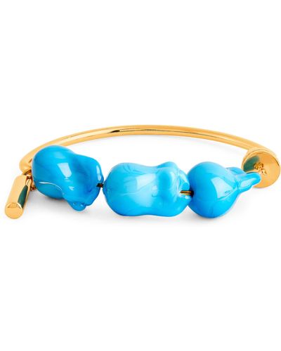 Timeless Pearly Baroque Pearls Bangle - Blue