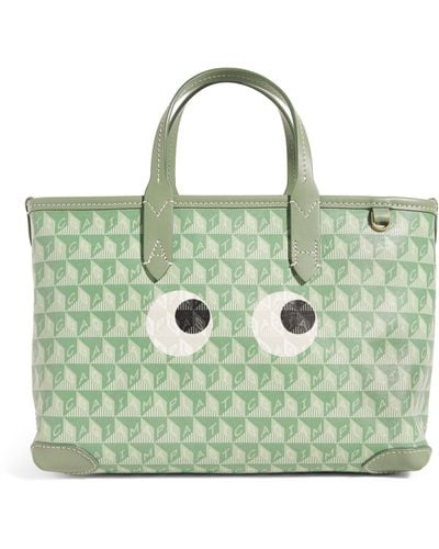 Anya Hindmarch Xs I Am A Plastic Bag Eyes Tote Bag - Green