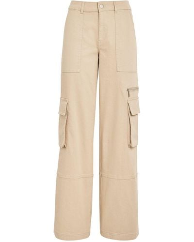 MAX&Co. Cotton-blend Cargo Trousers - Natural