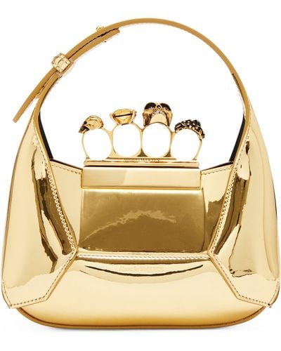 Alexander McQueen Mini Jeweled Hobo Bag - Metallic
