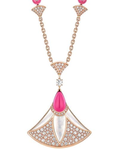 BVLGARI Rose Gold, Diamond And Rubellite Divas' Dream Necklace - Pink