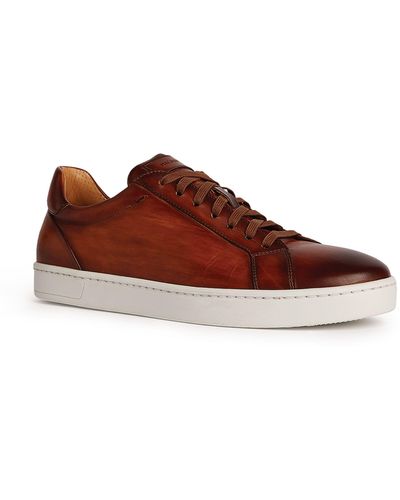 Magnanni Nos Mikel Leather Tennis Sneakers - Natural