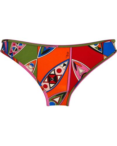 Emilio Pucci Pucci Geometric Print Bikini Bottoms - Orange