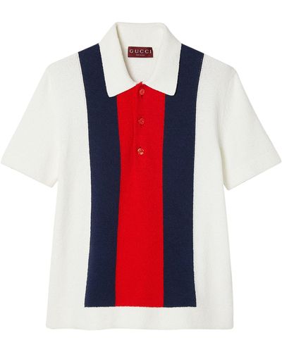 Gucci Web Stripe Polo Shirt - Red