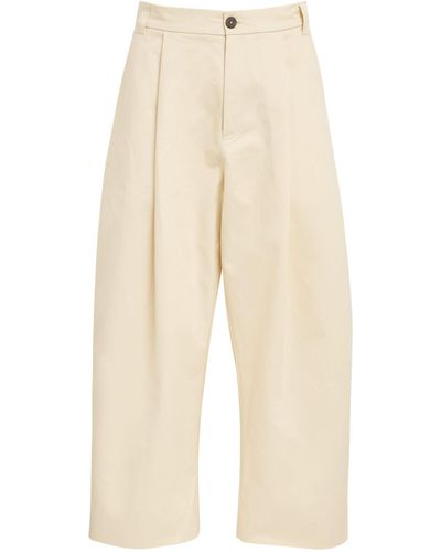 Studio Nicholson Cotton Tailored Trousers - Natural