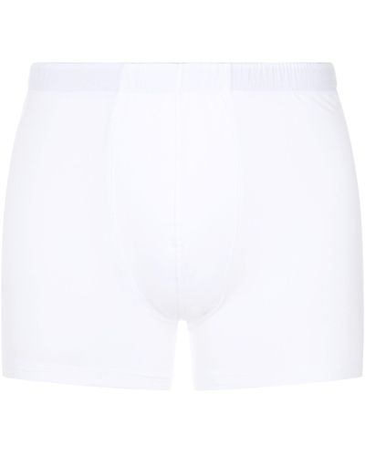 Hanro Basic Slim-fit Cotton-blend Trunks - White