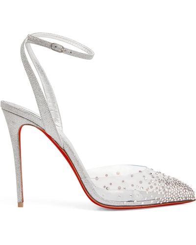 Christian Louboutin Spikaqueen Strass Sandals 100 - White