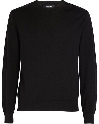 Yves Salomon Wool-silk Sweater - Black