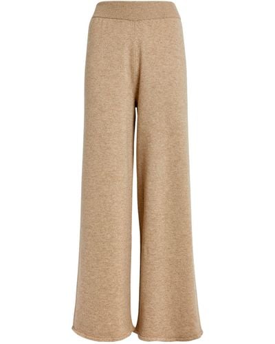 Harrods Cashmere Wide-leg Sweatpants - Natural