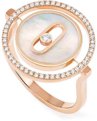 Messika Rose Gold And Diamond Lucky Move Color Ring - Metallic