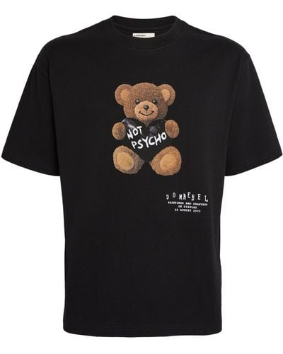 DOMREBEL Cotton Psycho Bear T-shirt - Black