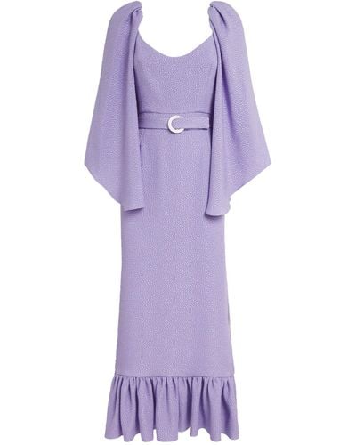 Edeline Lee Belted Millie Maxi Dress - Purple