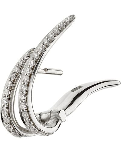 Shaun Leane White Gold And Diamond Armis Ear Cuffs - Metallic