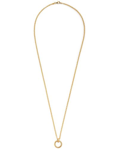 Tilly Sveaas Yellow Gold-plated Eternity Ring Necklace - Metallic