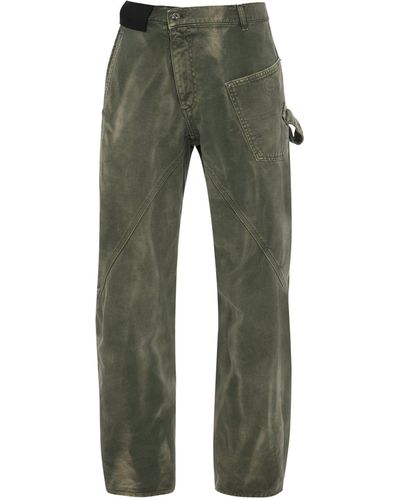 JW Anderson Twisted Jeans - Green