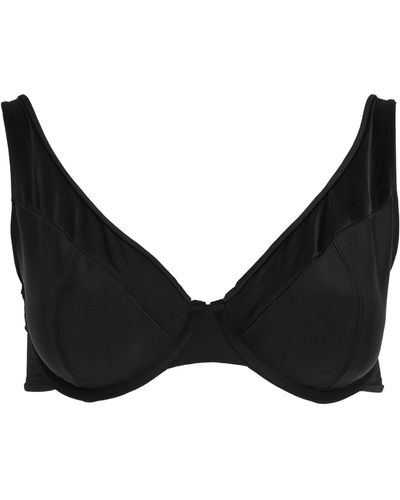 Form and Fold The Line D+ Cup Underwire Bikini Top - Black