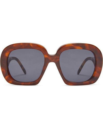 Loewe Sqaure Halfmoon Sunglasses - Brown