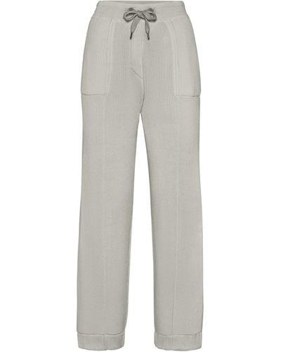 Brunello Cucinelli Cotton Pleated Sweatpants - Gray