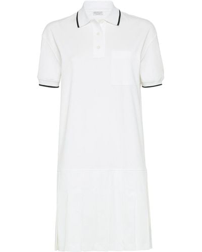 Brunello Cucinelli Tennis-style Mini Dress - White