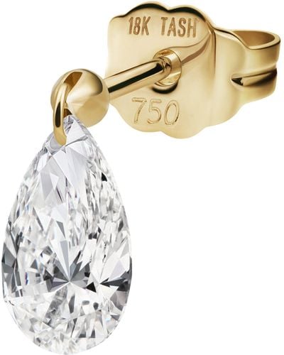 Maria Tash Diamond Pear Single Stud Earring (7mm) - Metallic