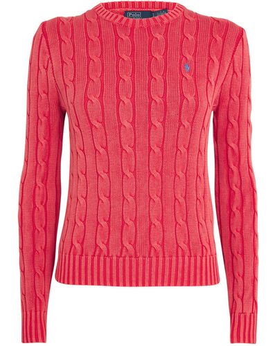Polo Ralph Lauren Cotton Cable-knit Jumper - Red