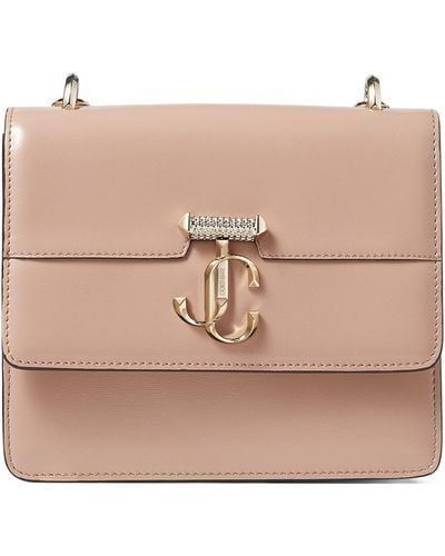 Jimmy Choo Mini Leather Avenue Shoulder Bag - Pink