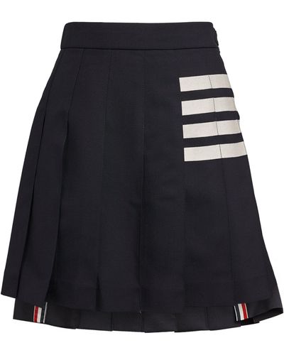 Thom Browne Pleated Mini Skirt - Black