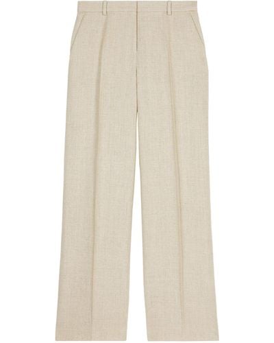 The Kooples Linen Tailored Pants - White