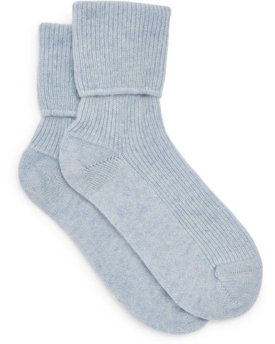 Johnstons of Elgin Cashmere Bed Socks - Blue