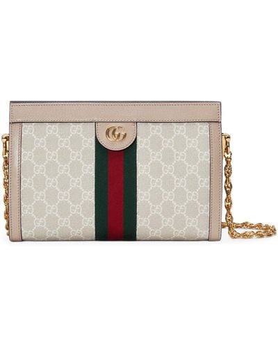 Gucci Small Canvas Ophidia Gg Shoulder Bag - Gray