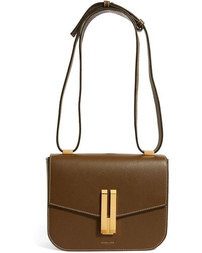 DeMellier London Grained Leather The Vancouver Cross-body Bag - Brown