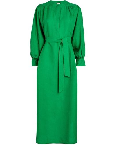 Eres Long-sleeve Aimee Maxi Dress - Green